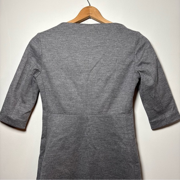 Diane von Furstenberg Gray Wool Sheath Dress Quiet Luxury Minimalist Size 4 - Picture 5 of 9